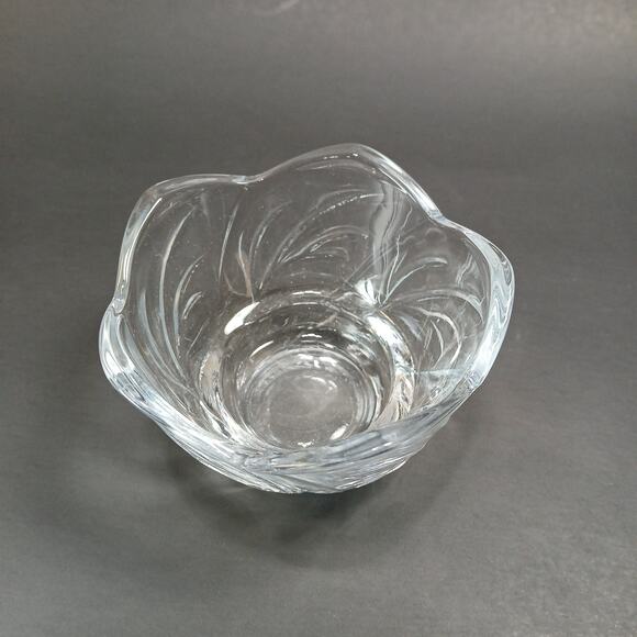 Vtg KIG Indonesia Decorative Clear Glass Tulip Votive Candle Holder, Ring Dish - Picture 5 of 9